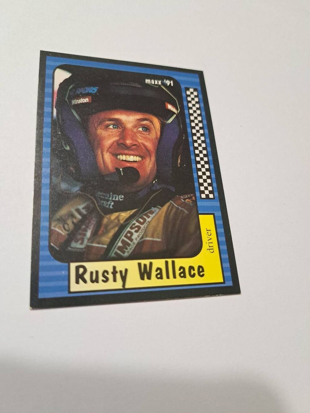 Vintage 1991 Maxx #2 Rusty Wallace Trading Card Race Car Nascar